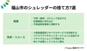 福山市でシュレッダーの捨て方7選