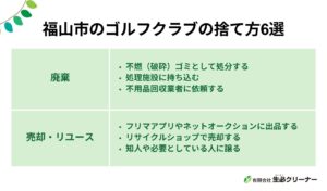福山市でゴルフクラブの捨て方6選