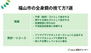 福山市で全身鏡の捨て方7選