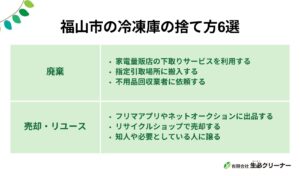 福山市で冷凍庫の捨て方6選