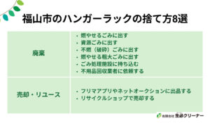 福山市でハンガーラックの捨て方8選